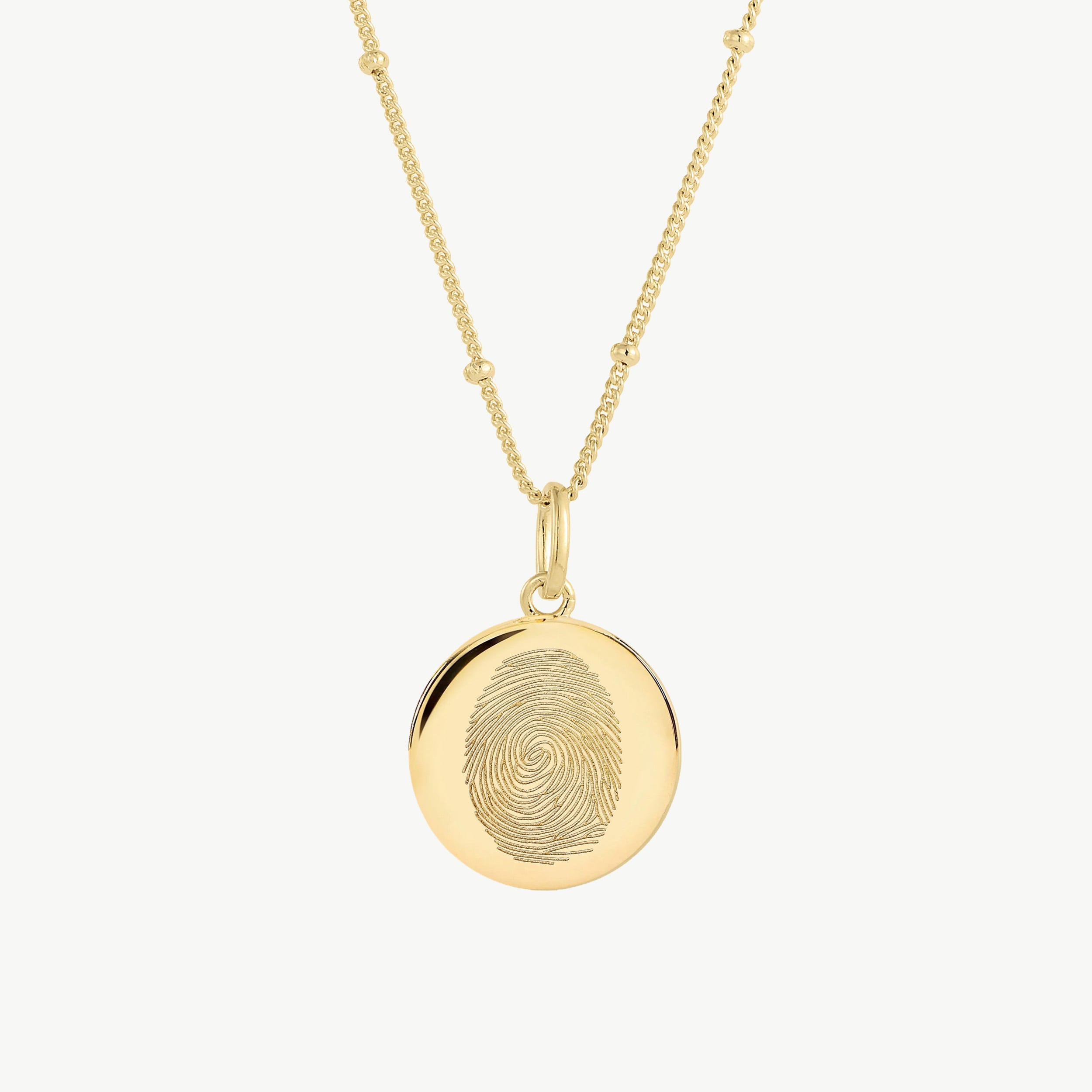 The Classic Fingerprint Necklace in 18K Gold Vermeil - Existing Image 1