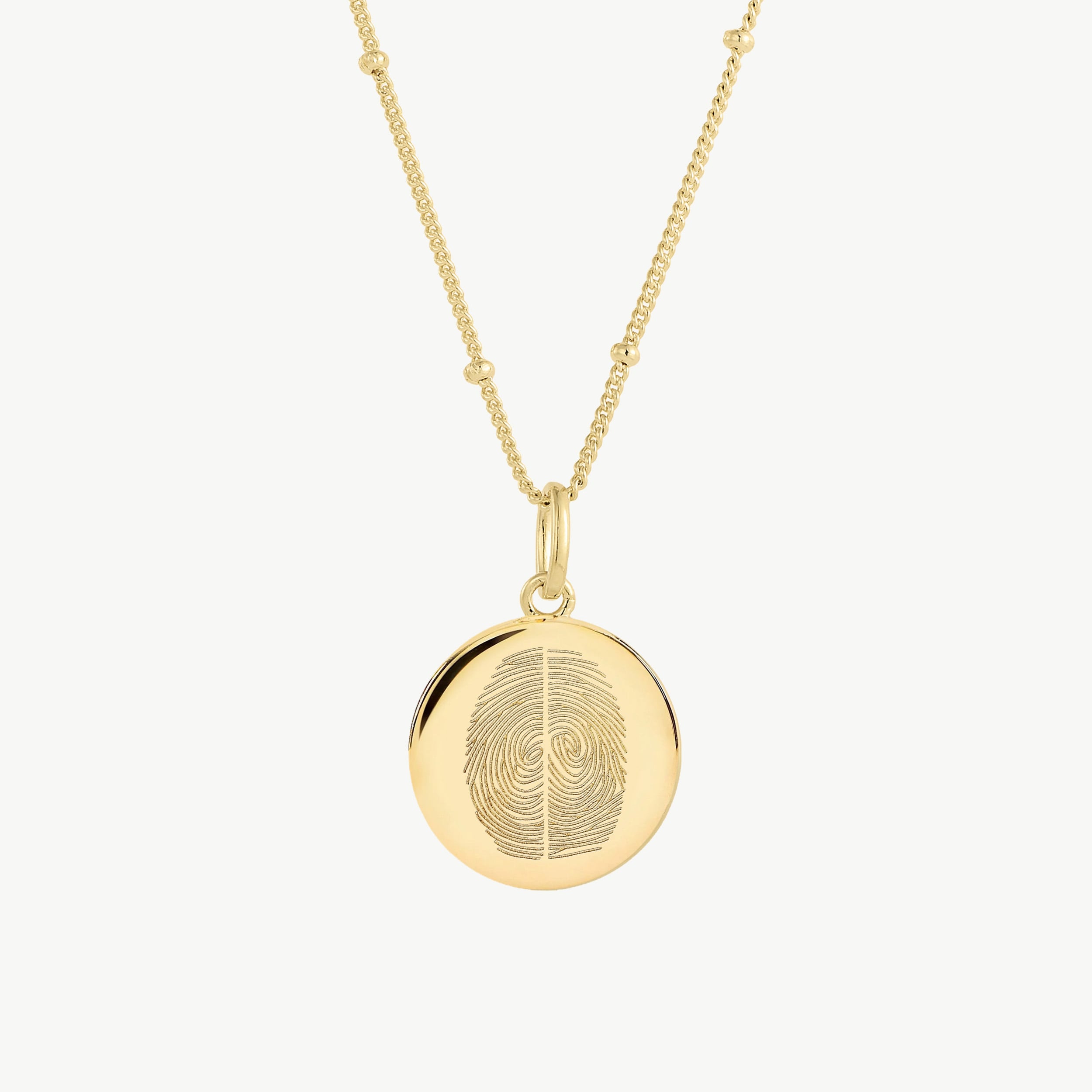 The Duo Fingerprint Necklace in 18K Gold Vermeil - Existing Image 1