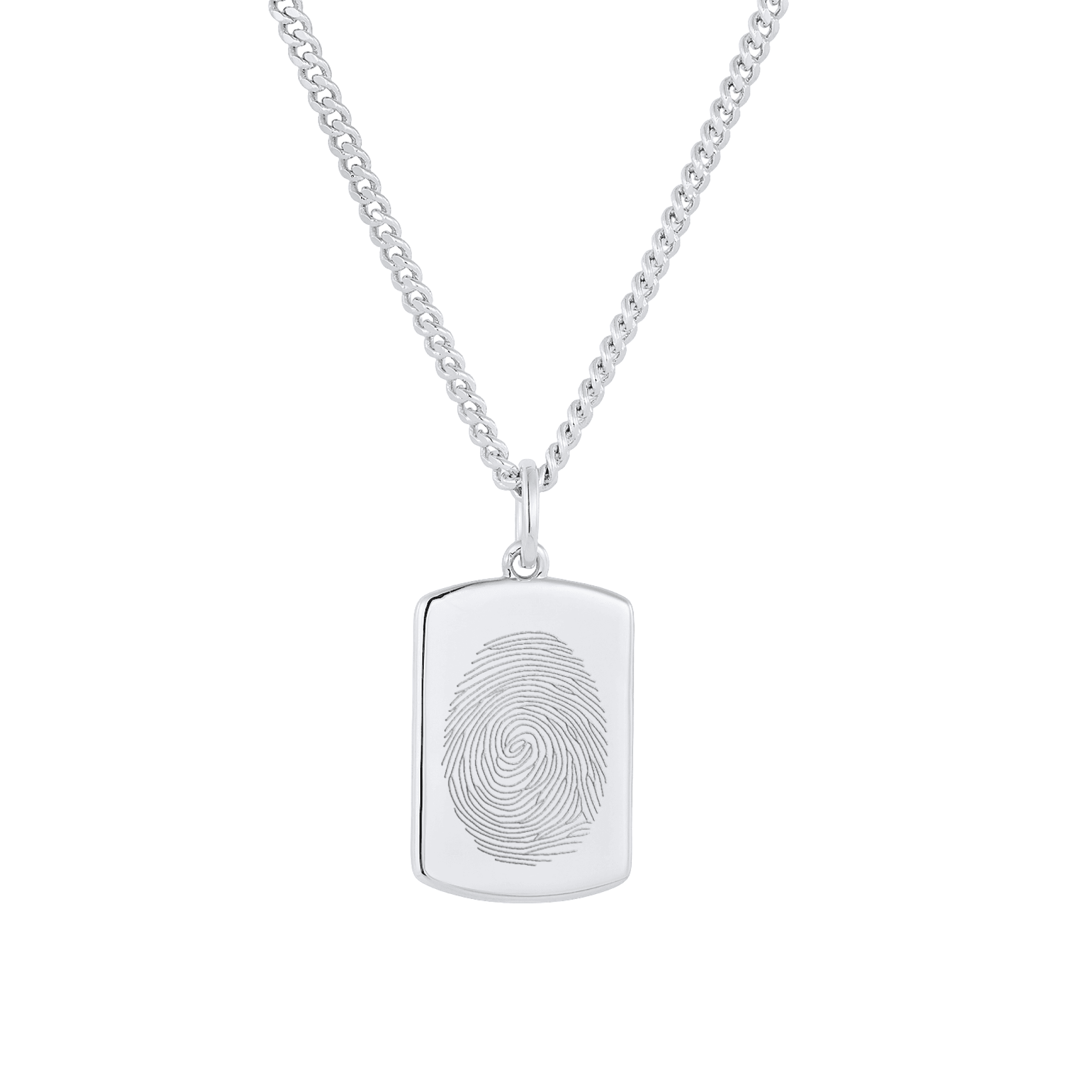 The Classic Fingerprint Tag in Sterling Silver - Existing Image 1